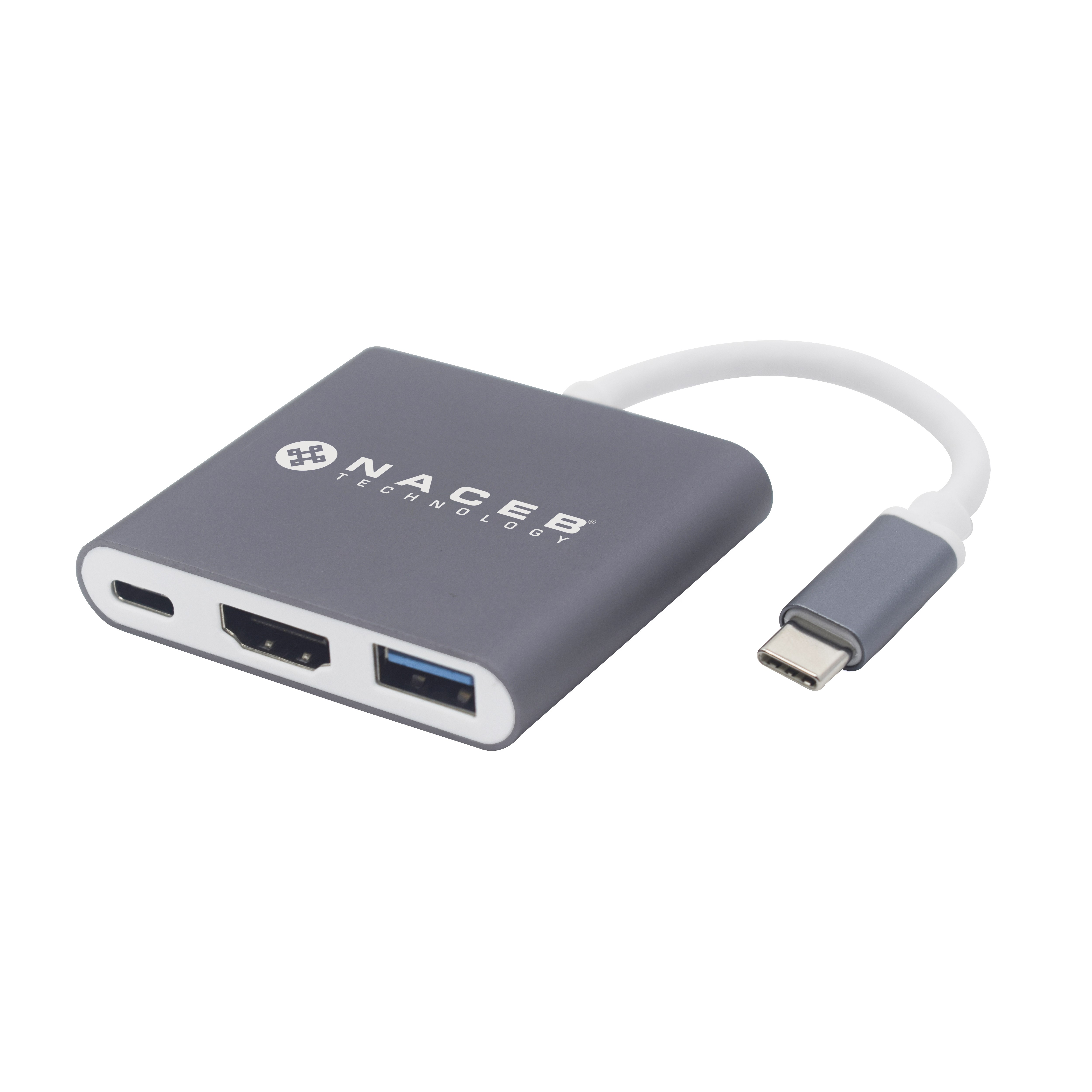 Adaptador Tipo C a HDMI + USB 3.0 + PD Naceb Technology NA-0111